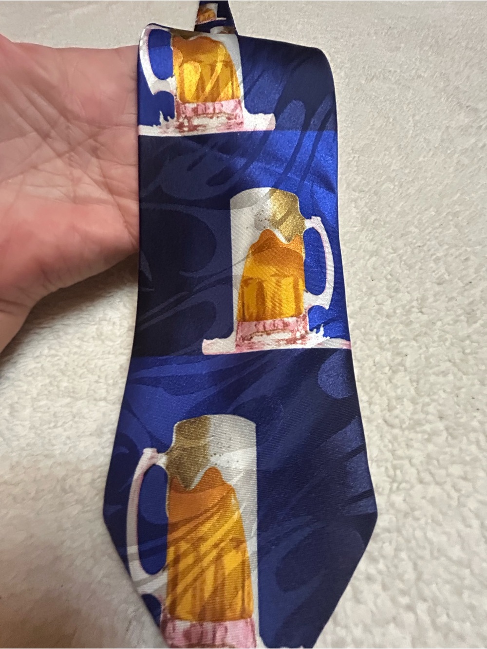 🎁3 for $30 - Classic Blue Novelty Beer Mug necktie